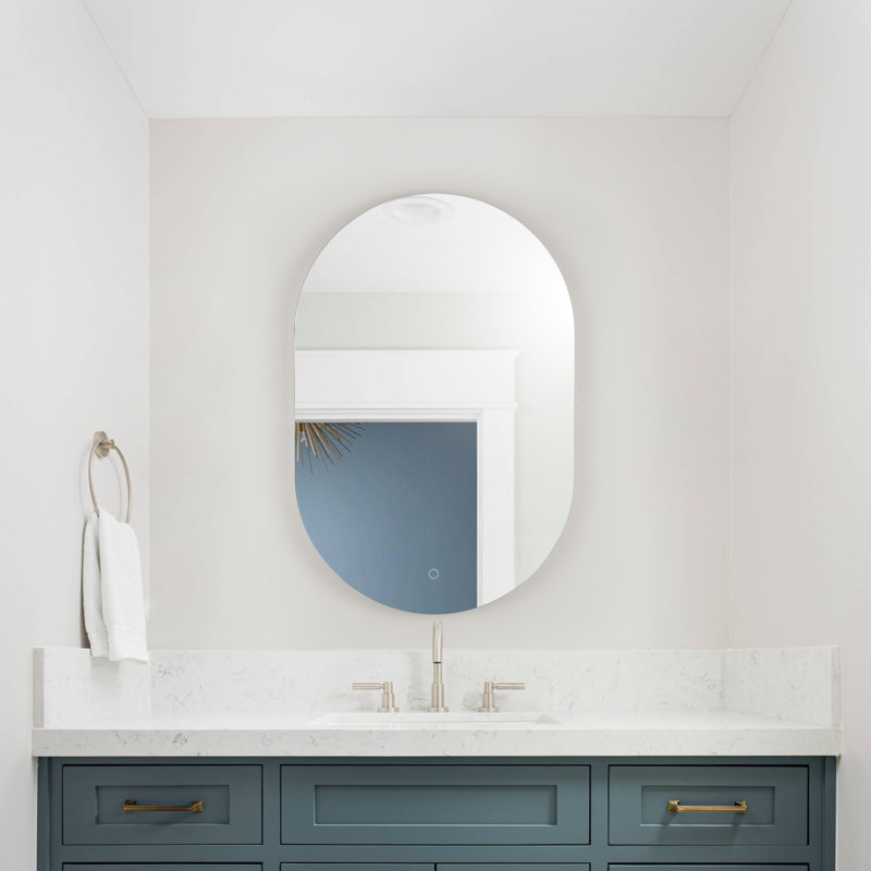 AllModern Keiko Frameless Oval LED Wall Mirror & Reviews | Wayfair